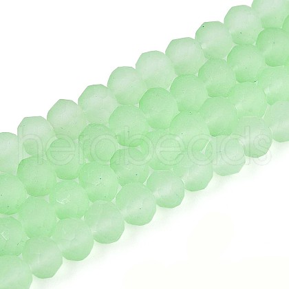 Baking Paint Frosted Glass Beads Strands FGLA-N003-6mm-04-1