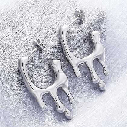 304 Stainless Steel Stud Earrings EJEW-B108-16P-1