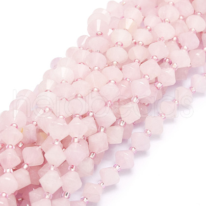 Natural Rose Quartz Beads Strands G-E569-C08-1