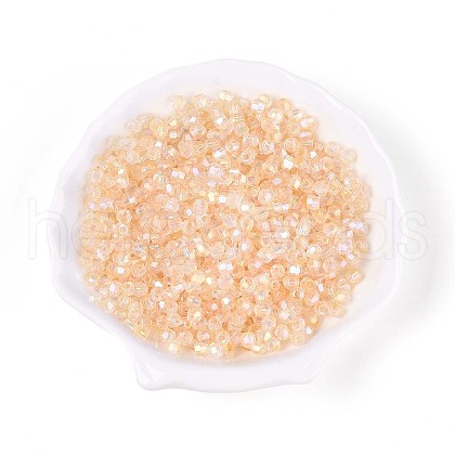 Transparent Spray Painted Glass Beads EGLA-N018-4mm-09-1