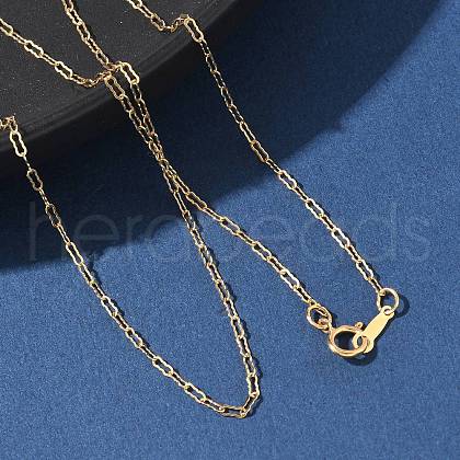 Brass Long Oval Link Chain Necklaces for Women Men NJEW-Z068-05G-1
