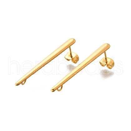 304 Stainless Steel Stud Earrings Findings STAS-D310-09G-02-1
