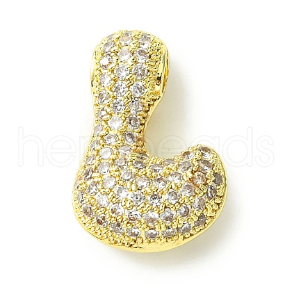 Rack Plating Brass Cubic Zirconia Pendants KK-S378-02G-L-1