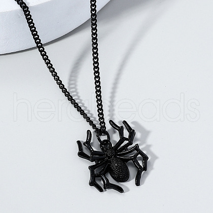 Halloween Spider Gothic Style Alloy Pendant Necklaces for Men FS-WG396AF-01-1