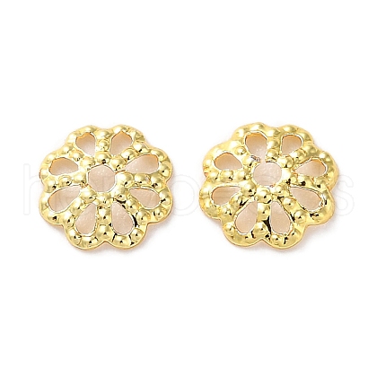 Rack Plating Brass Bead Caps KK-F090-21G-01-1