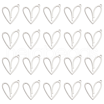 Unicraftale 20Pcs 304 Stainless Steel Pendants STAS-UN0049-25-1