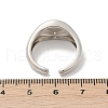 Brass Micro Pave Cubic Zirconia Adjustable Cuff Rings for Women RJEW-C129-06P-5