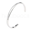 Non-Tarnish 304 Stainless Steel Open Cuff Plain Bangles BJEW-H591-01P-01-1