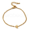 304 Stainless Steel Multi-Strand Dragonfly Link Bracelets for Women BJEW-K237-13G-1