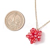 Handmade Glass Seed Beaded Star Pendant 304 Stainless Steel Cable Chain Necklaces for Women NJEW-MZ00118-02-3