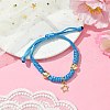 Heart & Star Brass Charm Bracelets BJEW-JB10583-2