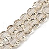 Electroplate Glass Beads Strands EGLA-L045-G-PL02-1