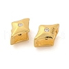 925 Sterling Silver Micro Pave Clear Cubic Zirconia Slide Charms STER-P061-02B-G-2