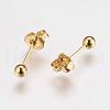 Brass Ear Studs EJEW-E213-A-11G-2