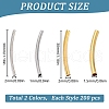 SUNNYCLUE 400Pcs 2 Colors Brass Tube Beads KK-SC0005-05-2
