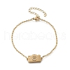 201 Stainless Steel Camera with Heart Link Bracelets BJEW-B128-04G-4
