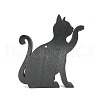 Wood Carved Cat Display Decorations PW-WGB8703-01-5
