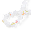 Imitation Jade Electroplate Glass Beads Strands EGLA-A039-J6mm-L06-4