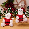 Christmas Plush Cloth Bear Figurines PW-WG14EBC-01-4