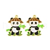 Golden Plated Alloy Enamel Pendants ENAM-Z017-11G-03-1