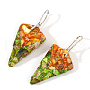 Natural Imperial Jasper Triangle Dangle Earrings MN2807-5
