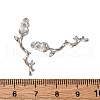 Brass Micro Pave Clear Cubic Zirconia Pendants KK-Z112-47S-3