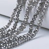 Electroplate Glass Beads Strands EGLA-A034-J4mm-Y01-1