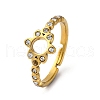 304 Stainless Steel with Rhinestone Rings RJEW-Q020-05G-2
