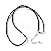 Natural Black Spinel Beaded Necklaces NJEW-K114-A-A20-4