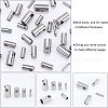 Unicraftale 40Pcs 4 Style 304 Stainless Steel Cord Ends STAS-UN0029-93-4