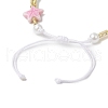 2Pcs 2 Colors Plastic Beads Braided Bead Bracelets BJEW-JB11784-5