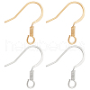 Beebeecraft 100Pcs 2 Colors Brass Earring Hooks KK-BBC0004-40-1