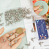 SUNNYCLUE 60Pcs Stainless Steel Spring Bead Clamps for Beading Jewelry Making FIND-SC0009-64-3