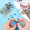 SUPERFINDINGS 64Pcs 4 Colors Adjustable Brass Pad Ring Base Findings KK-FH0004-57-3