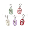 Acrylic & Synthetic Turquoise Pendant Decorations HJEW-JM03048-02-2