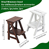 Olycraft 2Pcs 2 Colors Wood Miniature Stand DJEW-OC0001-33-2