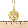 Brass Micro Pave Clear Cubic Zirconia Tree of Life Pendants NJEW-H066-01C-G-3