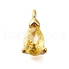 Brass Micro Pave Cubic Zirconia Pendants KK-D356-08B-G-1