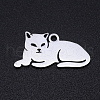 Non-Tarnish 304 Stainless Steel Kitten Pendants STAS-N090-JN857-1-1