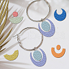 2Pcs 2 Style Acrylic Earring Handwork Template DIY-WH0573-001-5
