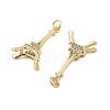 Brass With Cubic Zirconia Pendants KK-Q006-03G-2