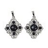 Synthetic Blue Goldstone Pendants G-Z077-01P-14-1