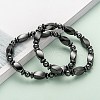 Non-Magnetic Synthetic Hematite Bracelets X-BJEW-E003-8-5