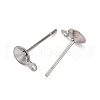 Anti-Tarnish 304 Stainless Steel Stud Earring Findings STAS-S151-01P-A-2