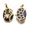 Natural Obsidian Pendants G-L512-F01-2