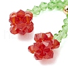 Imitation Austrian Crystal Beads Cherry Pendant Decorations HJEW-JM03240-6