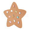 Star Wall Mounted Brooch Jewelry Display Cork Tray AJEW-WH0433-01F-1