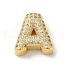 Brass Micro Pave Clear Cubic Zirconia Charms ZIRC-C009-01G-A-1