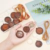 CHGCRAFT DIY Flat Round Pendant Necklace Making Kit DIY-CA0004-84-3