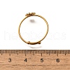 Daisy 304 Stainless Steel Enamel Open Cuff Rings for Women RJEW-M061-01G-04-3